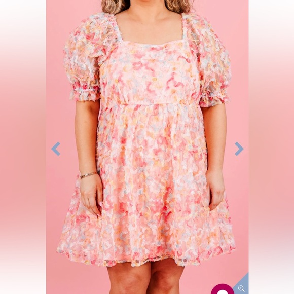 Jodifl Lover Dress, Coral Mix Size 2X - Picture 3 of 12